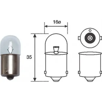 Ampoule, feu arrière MAGNETI MARELLI 004008100000