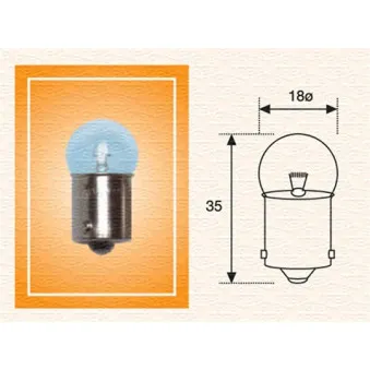 Ampoule, feu éclaireur de plaque MAGNETI MARELLI 004009100000