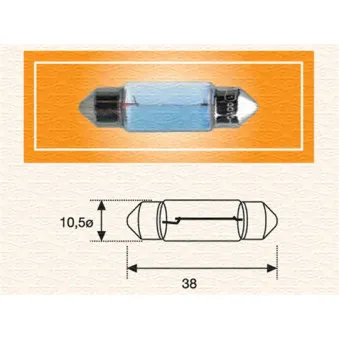 Ampoule, feu éclaireur de plaque MAGNETI MARELLI 009418100000