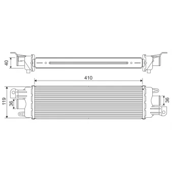 Intercooler, échangeur VALEO 818229