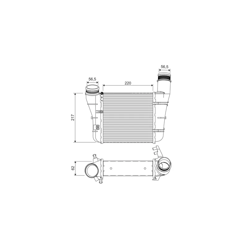 Intercooler, échangeur VALEO 818757