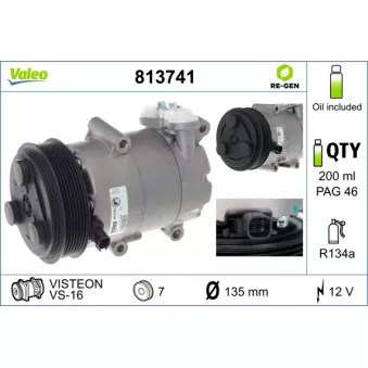 Compresseur, climatisation VALEO 813741