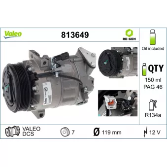 Compresseur, climatisation VALEO 813649