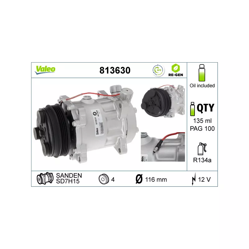Compresseur, climatisation VALEO 813630