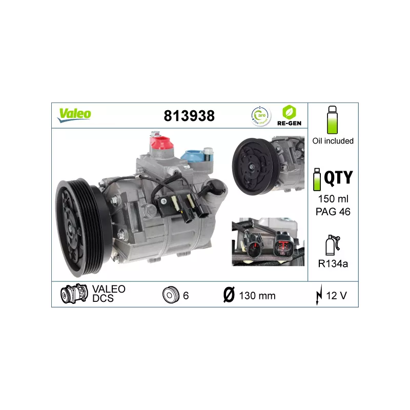 Compresseur, climatisation VALEO 813938