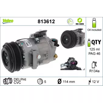 Compresseur, climatisation VALEO 813612