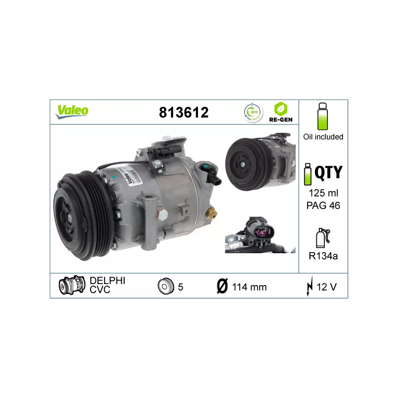 Compresseur, climatisation VALEO 813612
