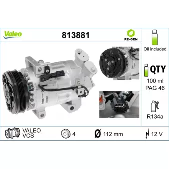 Compresseur, climatisation VALEO 813881