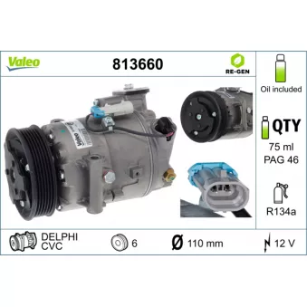 Compresseur, climatisation VALEO 813660