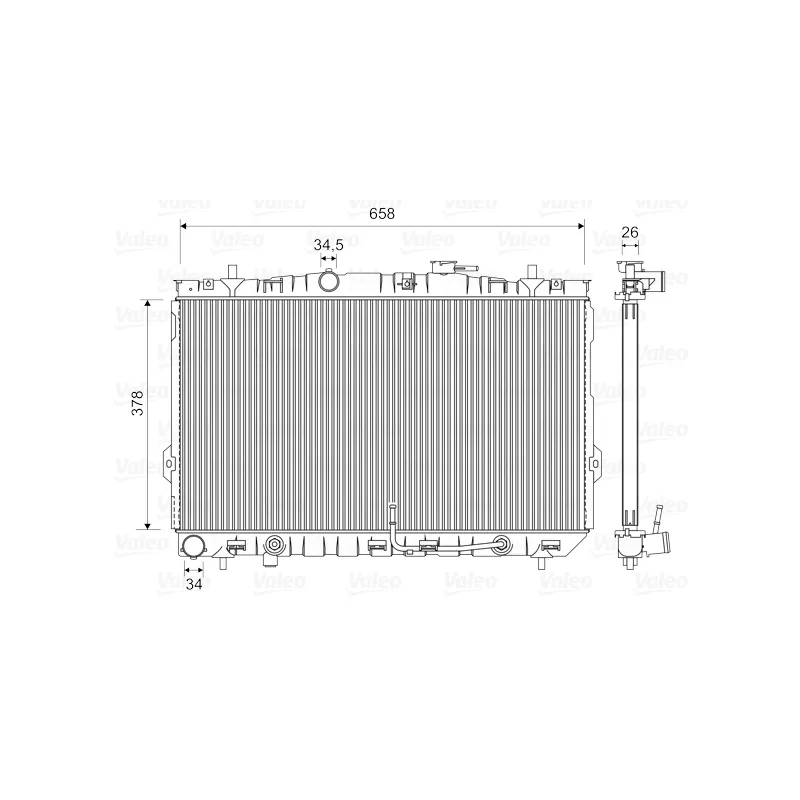 Radiateur, refroidissement du moteur VALEO 701206