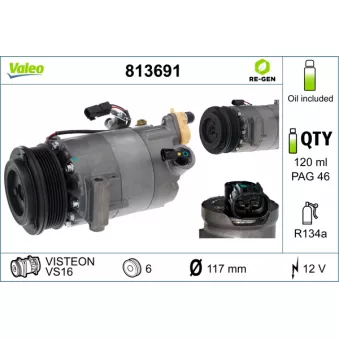 Compresseur, climatisation VALEO 813691
