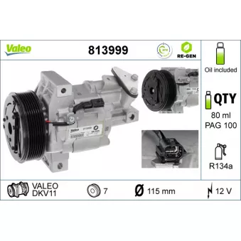 Compresseur, climatisation VALEO 813999
