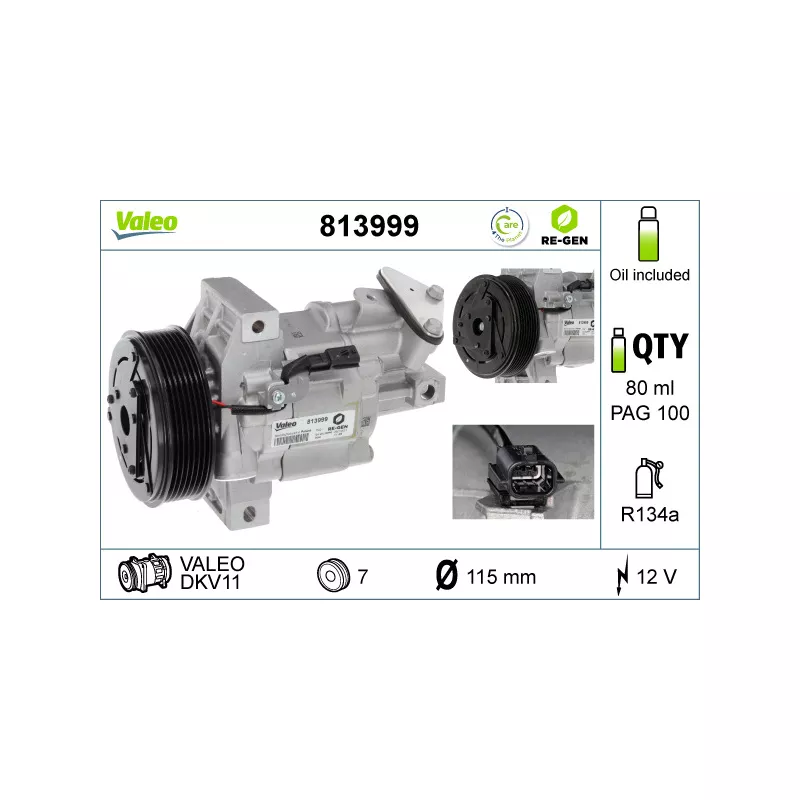 Compresseur, climatisation VALEO 813999