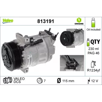Compresseur, climatisation VALEO 813191