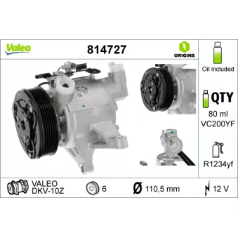 Compresseur, climatisation VALEO 814727