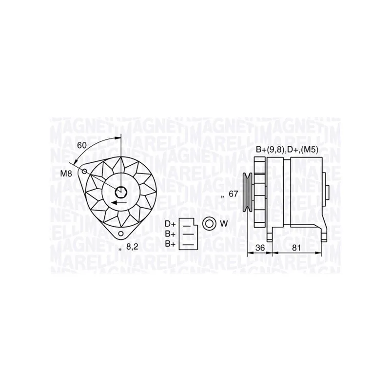 Alternateur MAGNETI MARELLI 054022384010