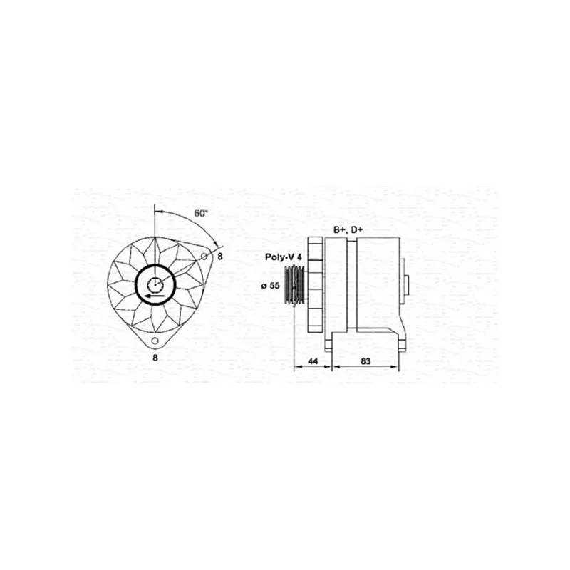 Alternateur MAGNETI MARELLI 054022646010