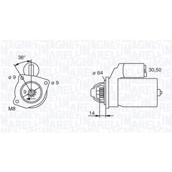 Démarreur MAGNETI MARELLI 063114014010