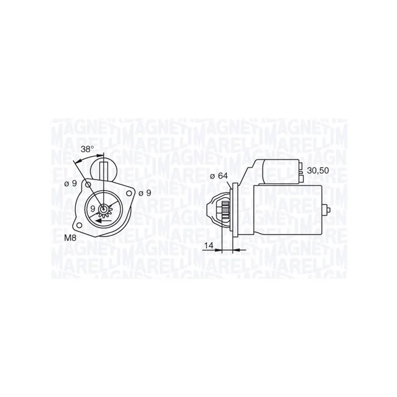 Démarreur MAGNETI MARELLI 063114014010