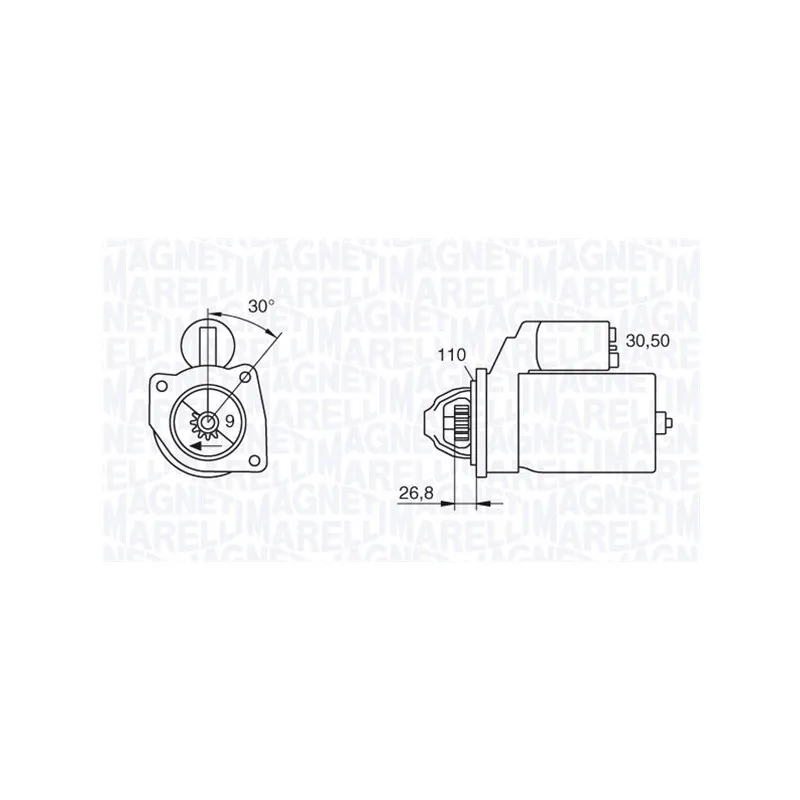 Démarreur MAGNETI MARELLI 063207159010