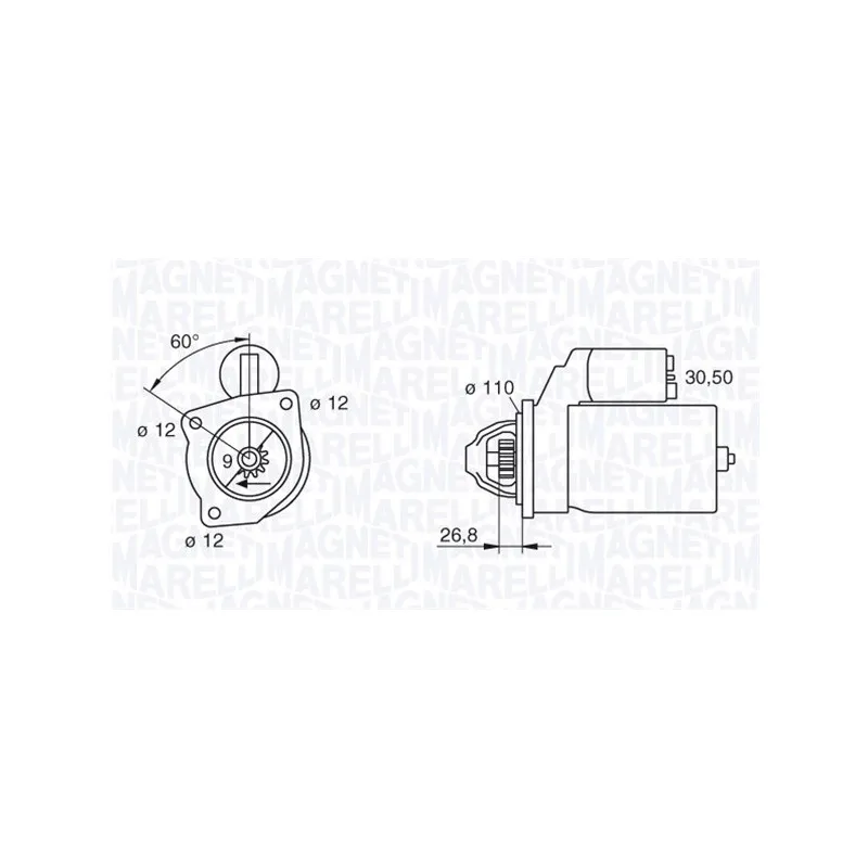 Démarreur MAGNETI MARELLI 063216831010