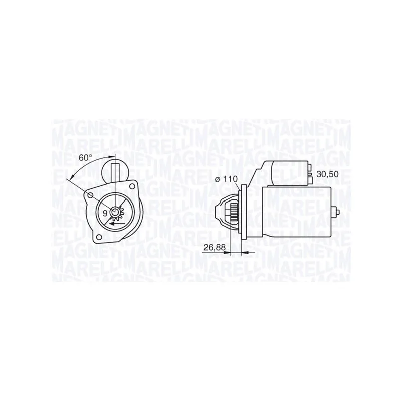 Démarreur MAGNETI MARELLI 063217121010
