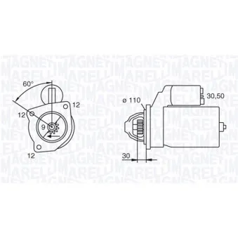 Démarreur MAGNETI MARELLI 063217126010