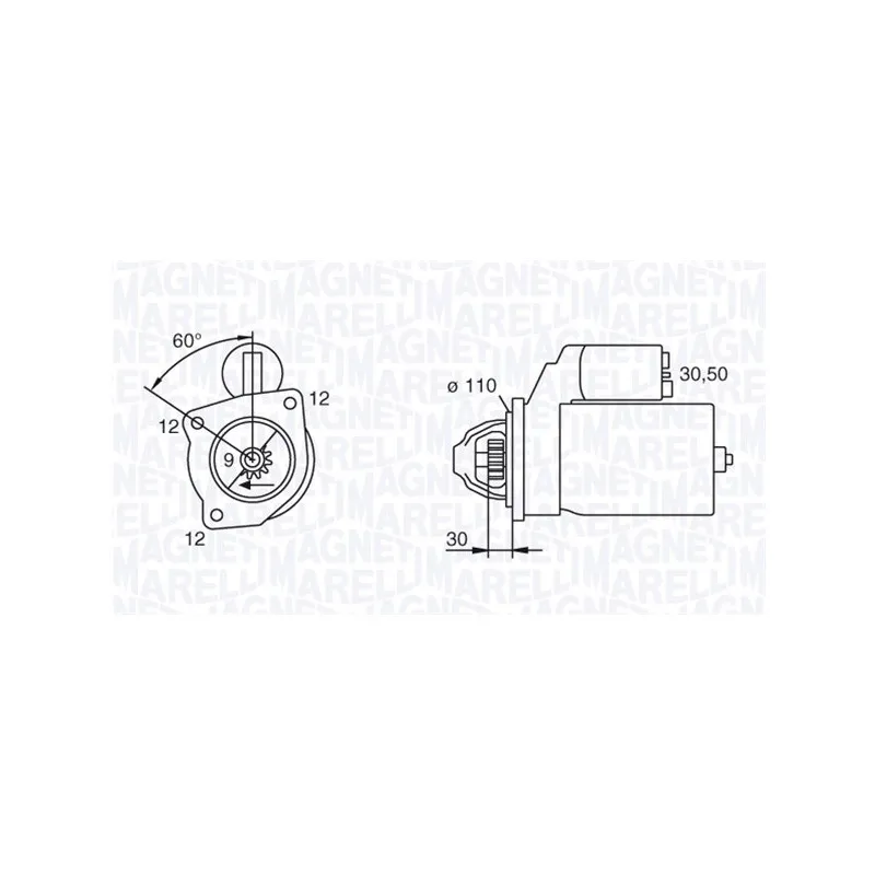 Démarreur MAGNETI MARELLI 063217126010
