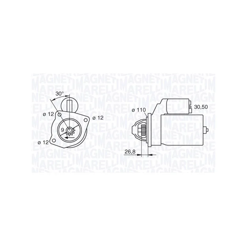 Démarreur MAGNETI MARELLI 063217154010