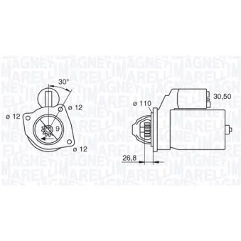 Démarreur MAGNETI MARELLI 063217410010