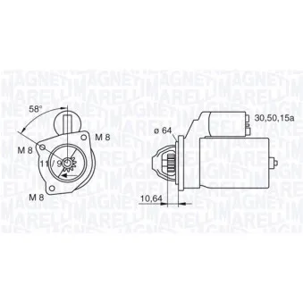 Démarreur MAGNETI MARELLI 063223101010