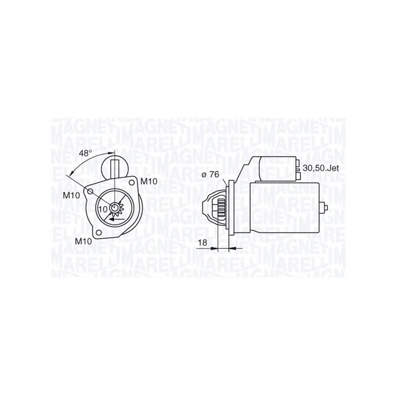 Démarreur MAGNETI MARELLI 063280008010