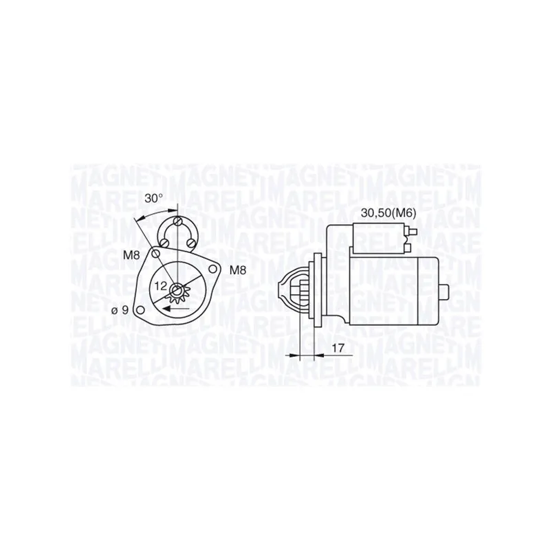 Démarreur MAGNETI MARELLI 063280021010