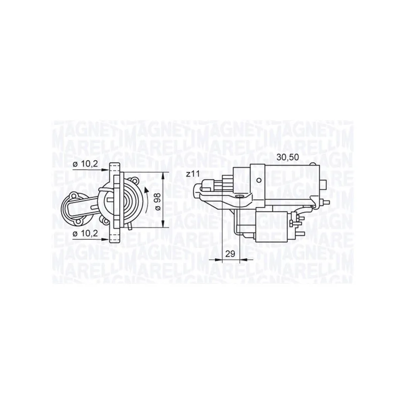Démarreur MAGNETI MARELLI 063280028010