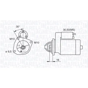 Démarreur MAGNETI MARELLI 063280029010