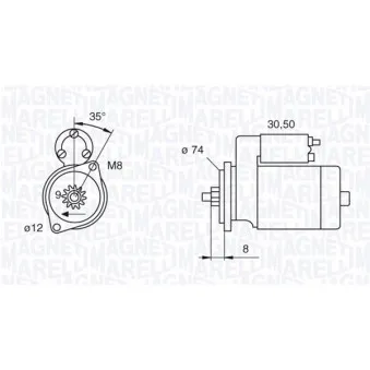Démarreur MAGNETI MARELLI 063280058010
