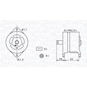 Alternateur MAGNETI MARELLI 063320049010