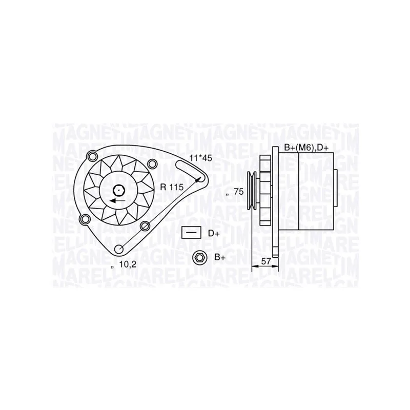 Alternateur MAGNETI MARELLI 063321000010