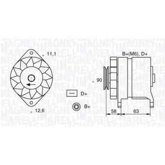 Alternateur MAGNETI MARELLI 063321019010