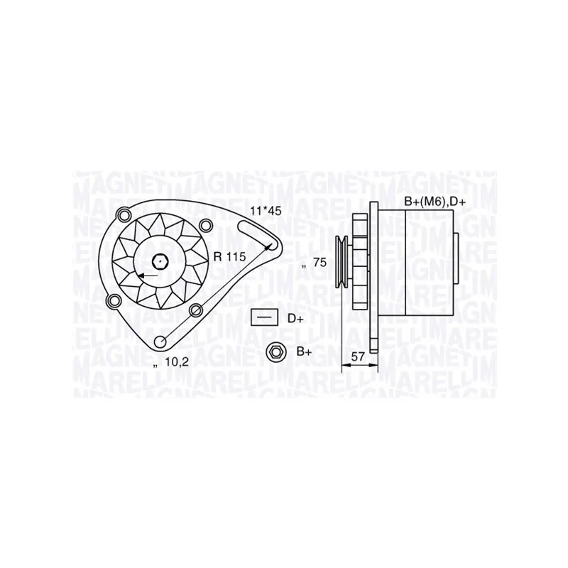 Alternateur MAGNETI MARELLI 063321067010