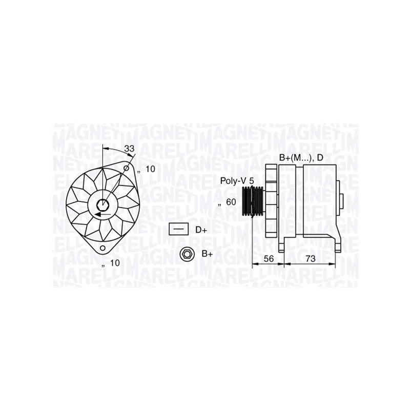 Alternateur MAGNETI MARELLI 063321155010