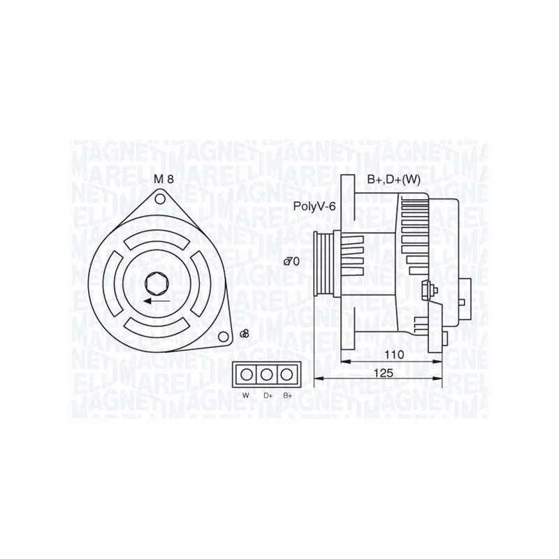 Alternateur MAGNETI MARELLI 063321346010