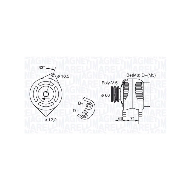 Alternateur MAGNETI MARELLI 063321606010