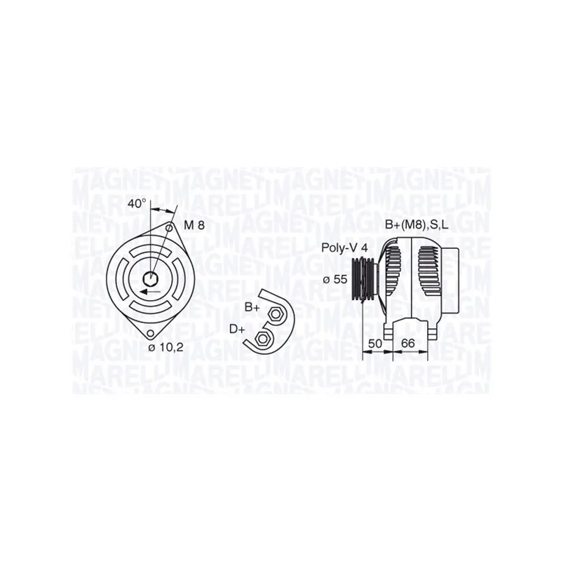 Alternateur MAGNETI MARELLI 063321607010