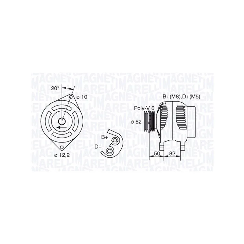Alternateur MAGNETI MARELLI 063321618010