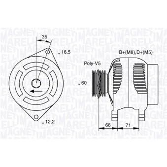 Alternateur MAGNETI MARELLI 063321625010