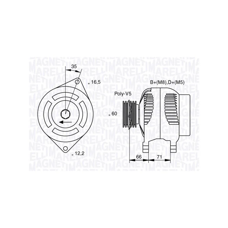 Alternateur MAGNETI MARELLI 063321625010