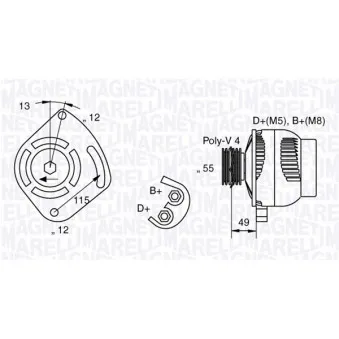 Alternateur MAGNETI MARELLI 063321715010