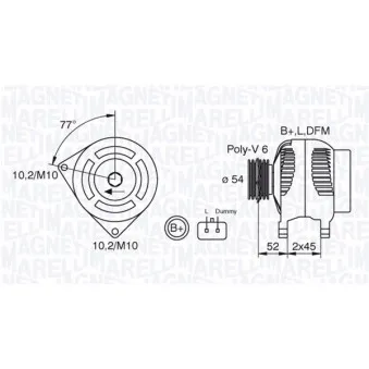 Alternateur MAGNETI MARELLI 063321734010