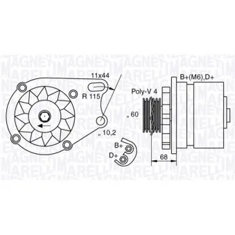 Alternateur MAGNETI MARELLI 063321747010